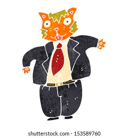 retro cartoon fat cat banker