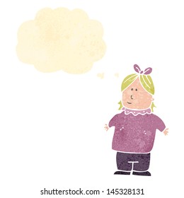 retro cartoon fat girl