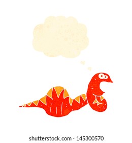 retro cartoon fat snake