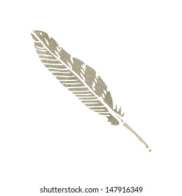 retro cartoon feather