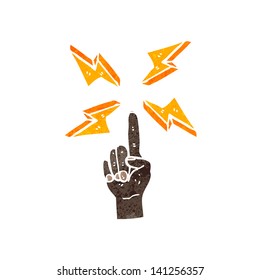 retro cartoon finger pointing