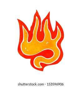 incendio de dibujos animados retro