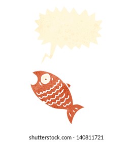 peces de dibujos animados retro