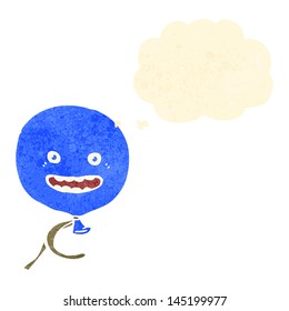 globo flotante de dibujos animados retro