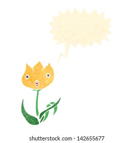 Retro-Cartoon-Blume