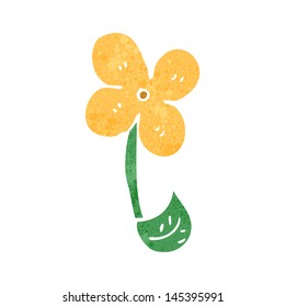 flor de dibujos animados retro