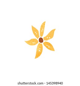 retro cartoon flower