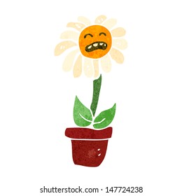 retro cartoon flower