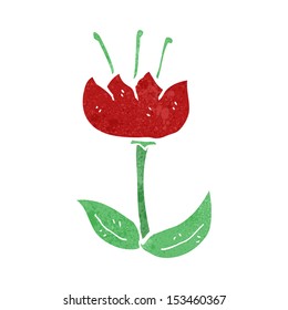 retro cartoon flower