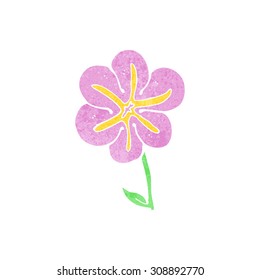 retro cartoon flower