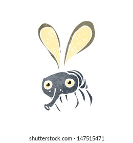 mosca de dibujos animados retro