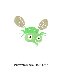 mosca de dibujos animados retro