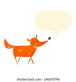 zorro retro de dibujos animados