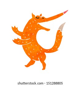 retro cartoon fox