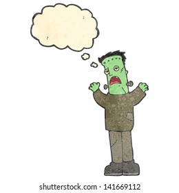 retro cartoon frankenstein monster