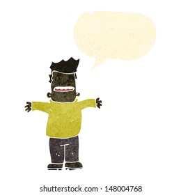 retro cartoon friendly man