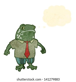 retro cartoon frog