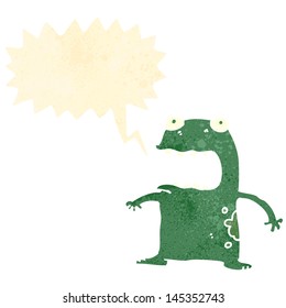 retro cartoon frog