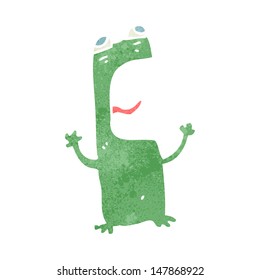 retro cartoon frog