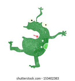 retro cartoon frog