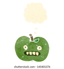 caricatura retro manzana graciosa
