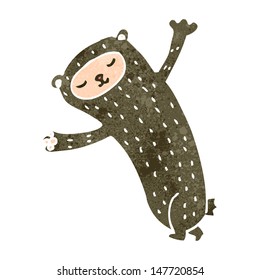 retro cartoon funny bear