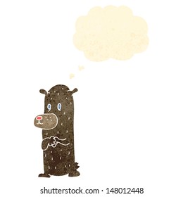retro cartoon funny bear