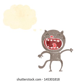 gato divertido de dibujos animados retro