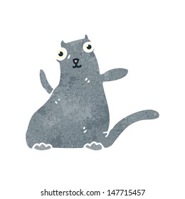 retro cartoon funny cat