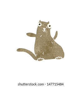 retro cartoon funny cat