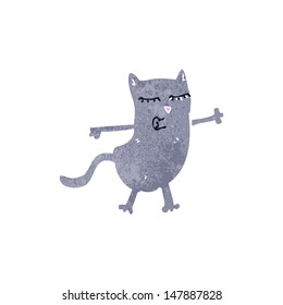 retro cartoon funny cat