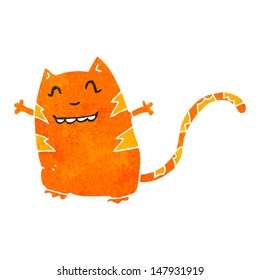 gato divertido de dibujos animados retro