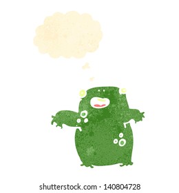 retro cartoon funny frog