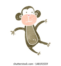 retro cartoon funny monkey