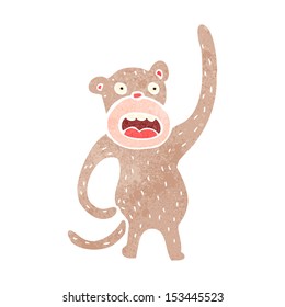 retro cartoon funny monkey