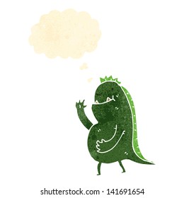 retro cartoon funny monster