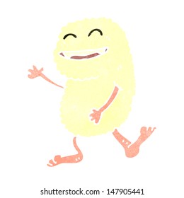 retro cartoon funny monster