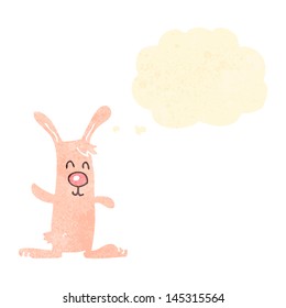 retro cartoon funny rabbit