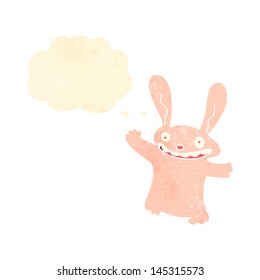 retro cartoon funny rabbit