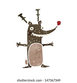 retro cartoon funny reindeer