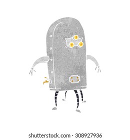 robot divertido de dibujos animados retro
