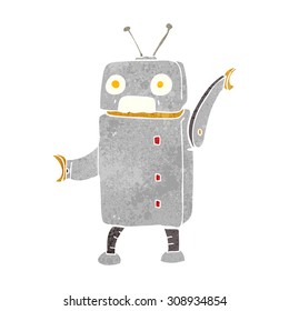 robot divertido de dibujos animados retro