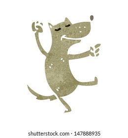 retro cartoon funny wolf
