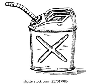 retro cartoon gas can