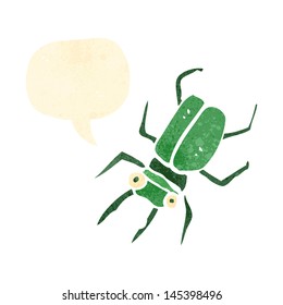 retro cartoon giant beetle