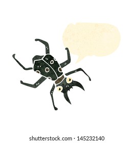 retro cartoon giant bug