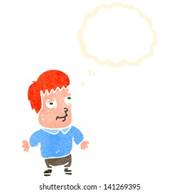 retro cartoon ginger boy