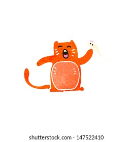 retro cartoon ginger cat