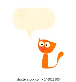 retro cartoon ginger cat