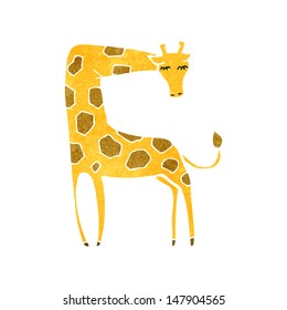 retro cartoon giraffe
